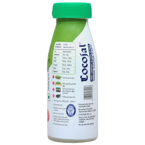 Image of Cocojal Natural Tender Coconut Water | No Added Flavours | No Added Sugars | Not From Concentrate | 200ml (Pack of 18)