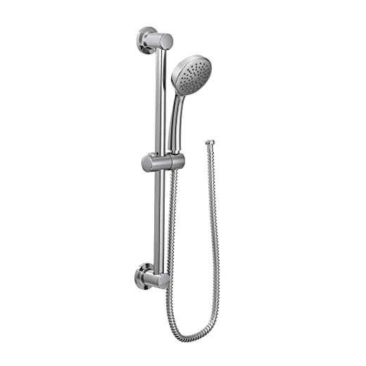 Moen Chrome Eco-Performance Handheld Shower with 24-Inch Slide Bar and 59-Inch Hose, 3868EP