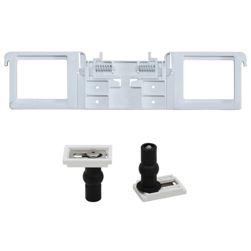Bisagra para asiento de inodoro kit de accesorios con tornillos de anclaje y pernos plásticos para tapa wc cierre suave amortiguador repuesto bisagras (tablero 206mm con pernos de anclaje 2pc)