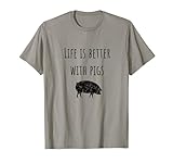 Photo Gallery life with pigs - simpatico maialino divertente con scritta "farm farmer piglet maglietta Photo Gallery life with pigs - simpatico maialino divertente con scritta "farm farmer piglet maglietta
