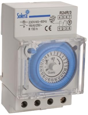 Interruptor horario 24h analogico 230VacSOLERA R24R/3