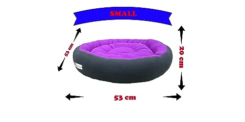 Image of Premium Small Size Dog Bed for Small Dogs and Puppies Anti Skid Bottom Washable Orthopedic Dog /cat Beds Purple /Black