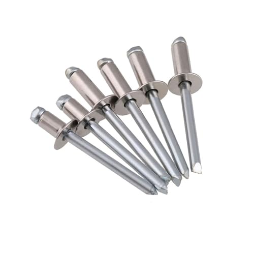 304 Stainless Steel Open End Flat Countersunk Pop Blind Rivets Decorative Nail for Sheet Metal Automotive Railway and Furnitures(20Pcs (M4),20mm)