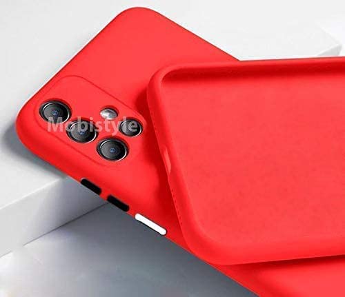 Image of mobistyle Soft Silicone, Individual Camera Protection for Each Lens Shockproof Rubber Full Body Back Cover Case Compatible for Samsung M31s (Red)