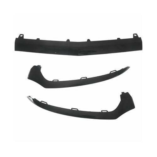 フロントバンパー ロアリップ トリム モールディング クローム ベンツ Cクラス W205 2014-2018 ボディキット アクセサリー フロントスカートボード(Glossy Black A Set)