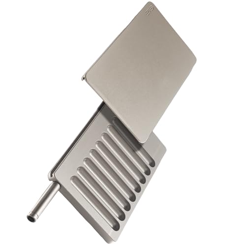 Baldursbreeze Premium Schnupftabak Dosierer mit Röhrchen Sniffset (Silber)