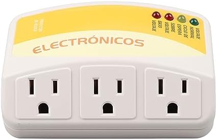 Voltage Protector with Overload Protection, 3 Outlet Power Strip Surge Protector for Home Appliance