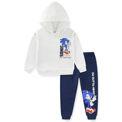 SEGA Sonic the Hedgehog Boys Pullover Hoodie and Pants 2 Piece Set for Big Kids