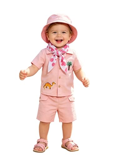 Traje de verano infantil rosa ideal para jugar en el parque