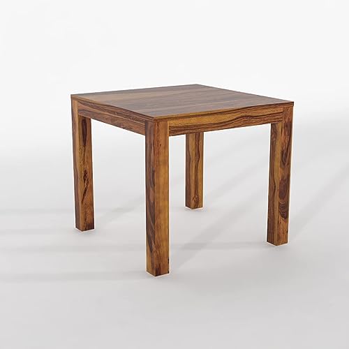 Image of Douceur Furnitures Solid Sheesham Wood 4 Seater Dining Table Set with Cushioned Chairs for Dining Room | Living Room | Home & Office | Hotels Restaurant & Cafe (Natural Brown Finish)