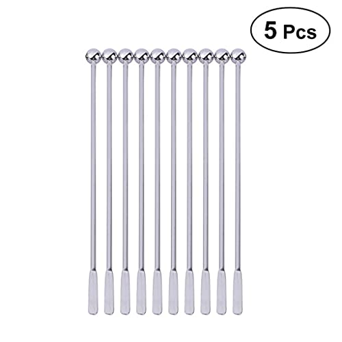 Palitos de cóctel en acero inoxidable con diseño creativo y elegante para fiestas, 5 uds. 4