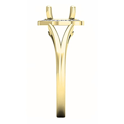 Dazzlingrock Collection 0.10 Cttw 14K Solid Gold Round Cut White Diamond Womens Bridal Semi Mount Engagement Ring 1/10 CT4