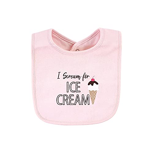 Image of Hudson Baby Unisex Baby Cotton Bib and Sock Set, Ice Cream, One Size