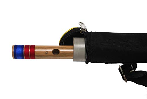 Image of Kanha Flutes C Scale Natural Medium Assam Bamboo Flute Musical Instrument Size 19 Inch Bansuri Right Handed With Cover