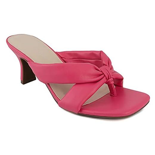 LONDON FOG Womens Louelle Dress Sandal Womens comfort Heeled Sandals Pink size 8.5