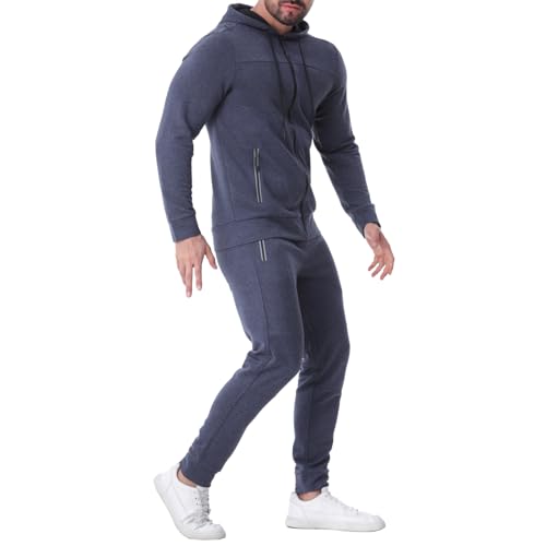 RYLY rexperformance Mens Tracksuit 2 Piece Set Casual Sweatsuits Full Zip Track Suits Jogging Athletic Suit Sets(L)