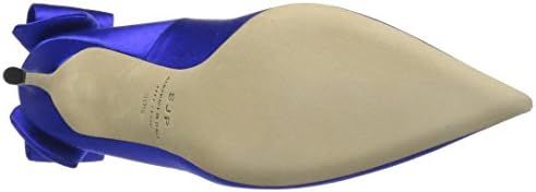 SJP by Sarah Jessica Parker Women's Lucille Pointed Toe Bow Pump, Expert Blue Sat, 40.5 B EU (10 US) | Image 3