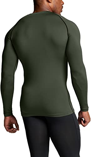 TSLA Men's Thermal Long Sleeve Compression Shirts, Athletic Base Layer Top, Winter Gear Running T-Shirt