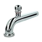 tecuro Abgangsbogen 90° mit Rohrbelüfter für Siphon Geruchsverschluss, verchromt - 250 mm