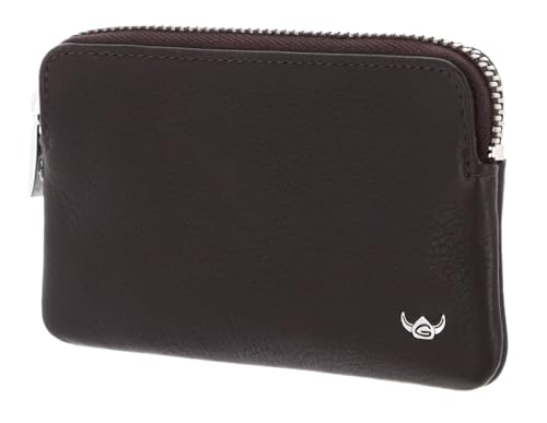 Golden Head Capri porte-clés cuir noir pochette zippée
