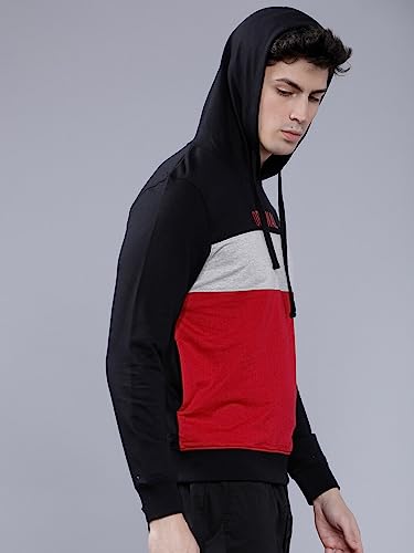 Image of Hooded Sweatshirts Long Sleeves Slim Fit Red Large