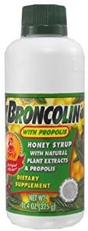 6pk - Broncolin With Propolis - Honey Syrup - Natural