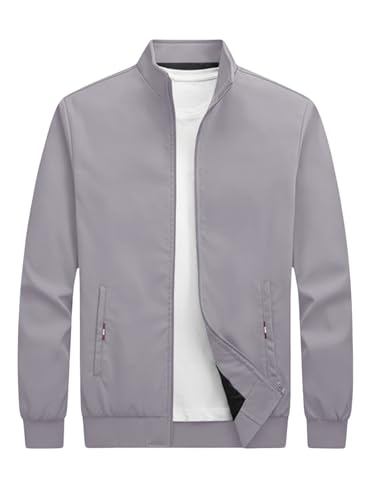 Image of GRECIILOOKS Stylish Jacket For Men | Regular Fit Zip-Up Casual jacket | Polyester-Cotton Bomber jackets for men