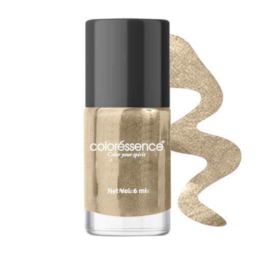 Image of Coloressence Cute Coats Long Lasting Nail Paint | Chip Resistant | Quick Dry | One Swipe Application | Toxin Free|Autumn Gold -6ml