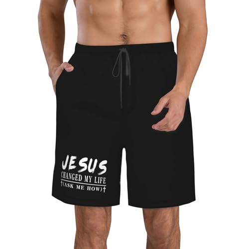 Swim Trunks for Men Board Shorts with Pockets Breathable Fit Quick Dry Beach Shorts Swimwear Bathing Suits Trunks