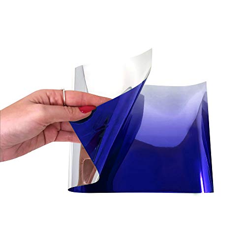 4R Quattroerre.it 1367 Sonnenblende Klebefolie für Motorräder, Blauer Farbverlauf, 20 x 40 cm