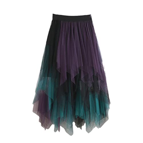 Jupe decontractee en tulle legere et fluide avec ceinture haute ajustable