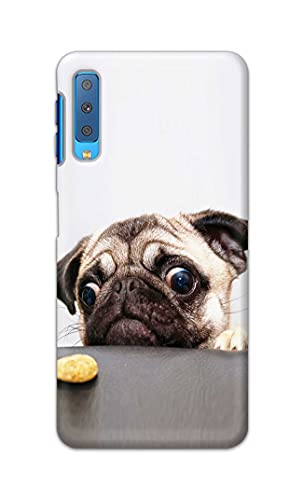 Image of PRINTFIDAA� Printed Hard Back Cover Case for Samsung Galaxy A7 2018 Back Cover (Pug Dog) -2808