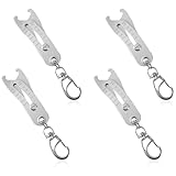 4 Pcs Portable Bolt & Nut Size Gauge - Measure SAE 5/16inch - 1inch & Metric 8mm - 25mm, Multifunctional Keychain Tool for Automotive Repair, Engineers, DIY Enthusiasts