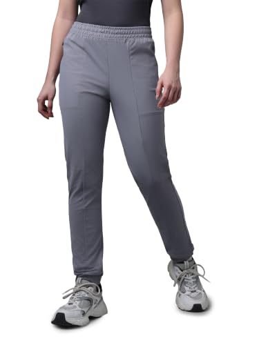 Image of TECHNOSPORT Women's Relaxed Fit Active Sports Joggers with DURACOOL Technology Mid Rise Drawstring Track Pants with Pockets Moisture Wicking Polyester Athleisure Workout Running Lounge Wear