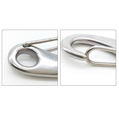 CONPHERON 30-100mm Edelstahl Schnelllink Karabinerhaken Clips Schnapphaken Schlüsselanhänger für Camping Wandern Reisen Outdoor