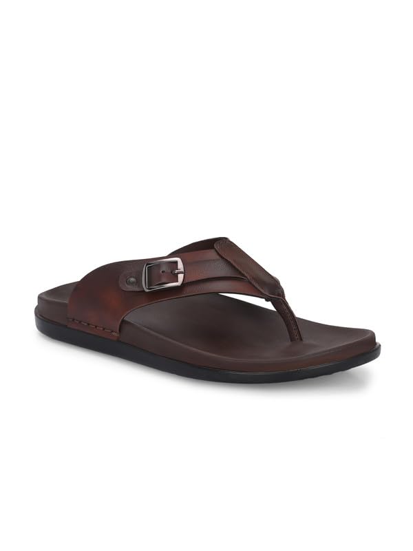 BIZORA Stylish Mens Casual Cushioned Slippers, Mens Sandals, Comfortable Slippers, Wedges Sandals for Mens - (B-L7-BROWN-11) (B0D7J36WX9) Amazon Price History, Amazon Price Tracker