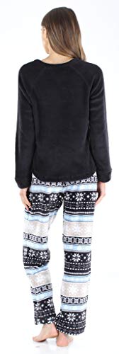 Image of PajamaMania Women's Fleece Long Sleeve Pajama PJ Set