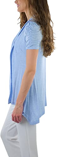 Image of ToBeInStyle Womens Open Front Casual Shrug Lightweight Layering Cardigan Sleeveless or Short Sleeve