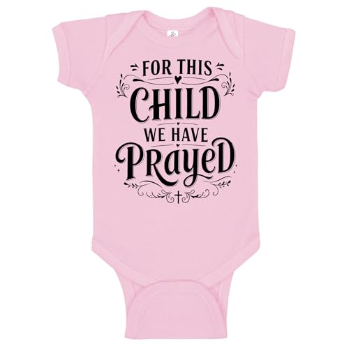 Aiden's Corner Cute For This Child We Have Prayed Pregnancy Announcement or Baptism Christening Clothes