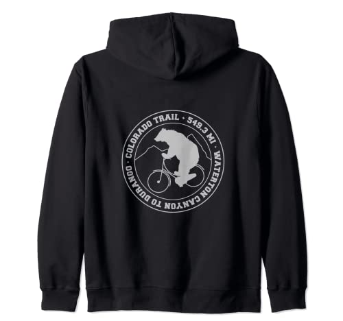 Colorado Trail MTB Bicycling Route Zip Hoodie