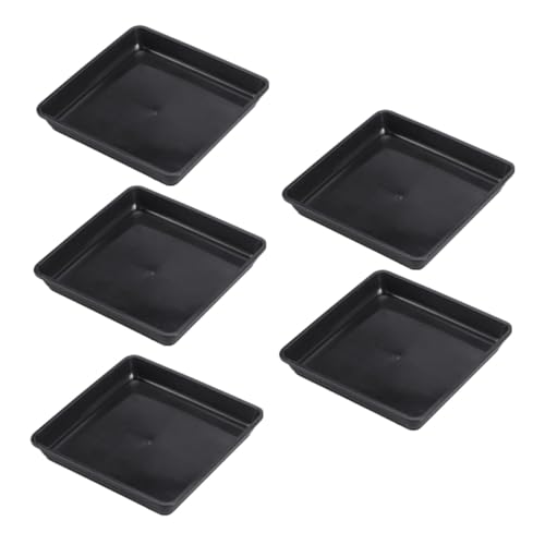 DOITOOL 5個 正方形プランターポットトレイ点 軽量耐久製 鉢植え植物皿 大型植木鉢受け皿 保護用底皿 ガーデン 屋内用