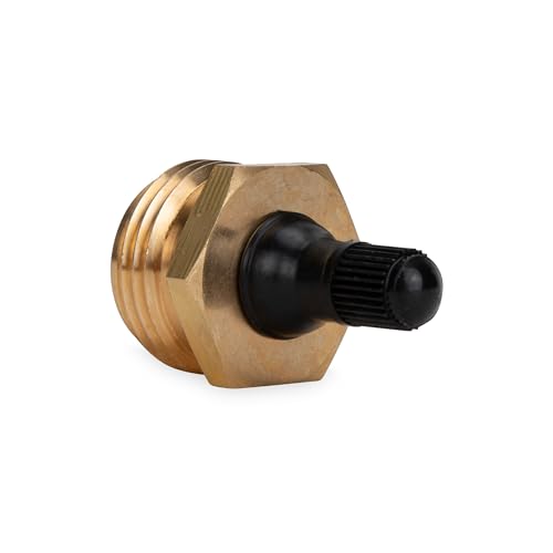 Image of Camco RV Brass Blow Out Plug - Essential RV Winterizing Tool - Heavy-Duty Brass Construction - Helps Clear Your Water Lines During RV Winterization and Dewinterization (36153)