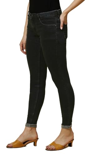 Image of TWGE - Women's Mid Rise Skinny Fit Jeans - Single Button, Stretchable Denim Pants - Ankle Length - Stylish Casual Wear Pack of 1