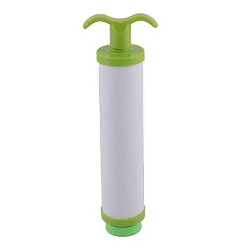 uxcell Plastic Compressed Vacuum Space Hand Air Deflation Pump White Green