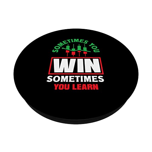 Sometimes You Win Sometimes You Learn Investor Day PopSockets Swappable PopGrip, Black - Image 2