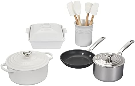 Amazon.com: Le Creuset Mixed Material Cookware Set, 12pc., White