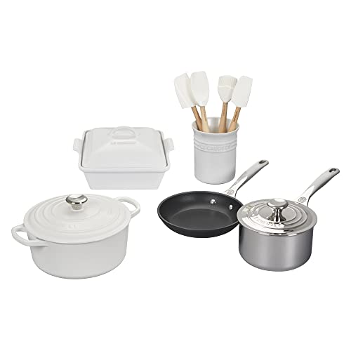 Le Creuset Mixed Material Cookware Set, 12pc., White