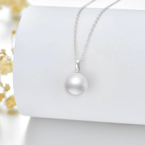 10K Gold Freshwater Culturend Pearl Pendant Necklaces for Women, Birthda Jewelry Gifts for Her, 16-18 Inch3