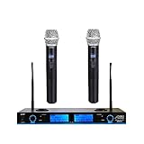 Audio 2000S WM6522 PLL Frequency Agile UHF Rechargeable Wireless System with Two Rechargeable Handheld Wireless Microphones