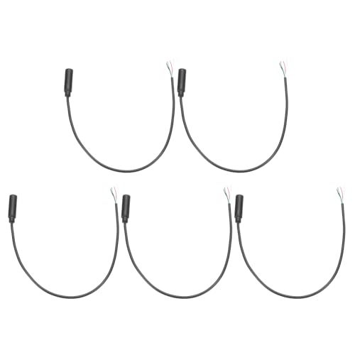 5 piezas Jack 3.5mm hembra a cable abierto 0.30m